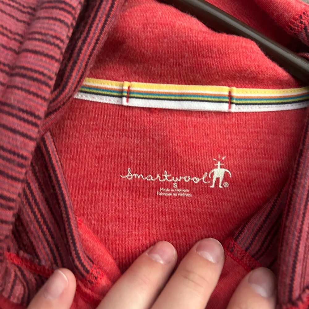 Smartwool Women's Striped Red Hoodie - Picture 2 of 3
